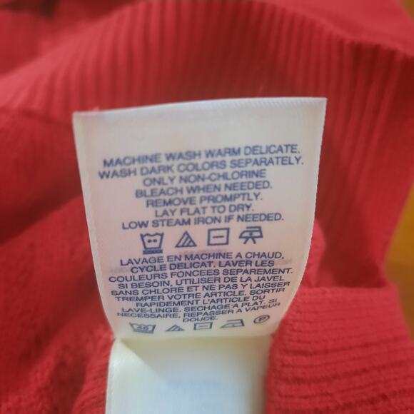 Lands' End Womens Red Mixed Stitch Split Turtleneck Sweater Size XL - Picture 6 of 8